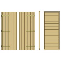 Kit panel 905 con poste y puerta doble
